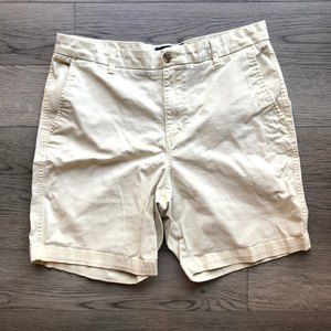Chaps Classic Flat Front Yellow Shorts Size 34
